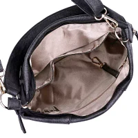 Julia Buxton Whip Stitch Hobo Adjustable Straps Womens Tote