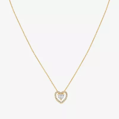 Sparkle Allure Light Up Box 2-pc. Cubic Zirconia 18K Gold Over Brass Heart Jewelry Set