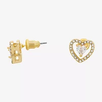 Sparkle Allure Light Up Box 2-pc. Cubic Zirconia 18K Gold Over Brass Heart Jewelry Set