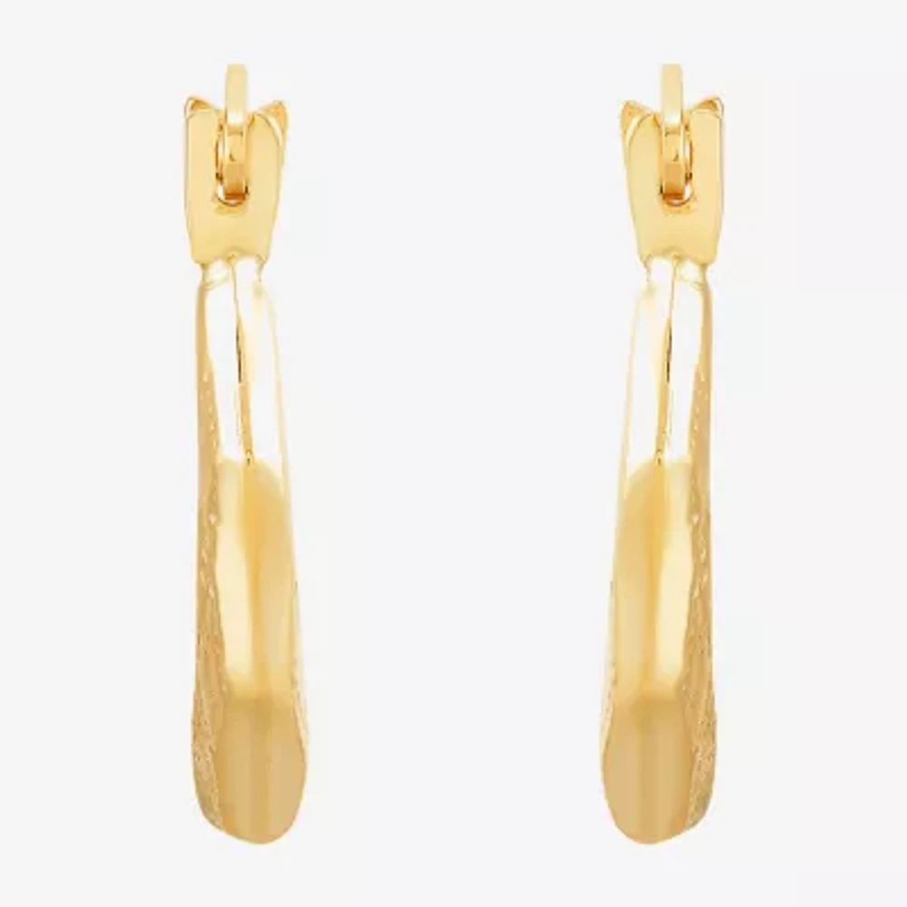 14K Gold 11.5mm Round Hoop Earrings