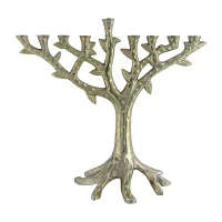 Northlight 11.5" Brass Menorah Candle Holder