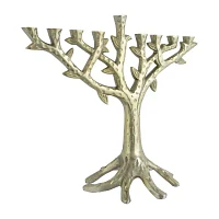 Northlight 11.5" Brass Menorah Candle Holder