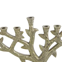 Northlight 11.5" Brass Menorah Candle Holder