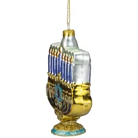 Northlight 5" Menorah Glass Ornament