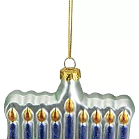 Northlight 5" Menorah Glass Ornament