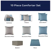 Eden & Oak Cleo 10-pc. Embroidered Comforter Set