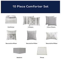 Eden & Oak Leighton 10-pc. Jacquard Midweight Comforter Set