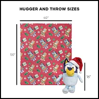 Northwest Bluey Festive Sweaters Silk Touch Blanket with Hugger Set