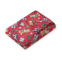 Northwest Bluey Festive Sweaters Silk Touch Blanket with Hugger Set