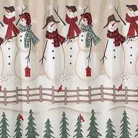 Avanti Snowman Gathering Shower Curtain