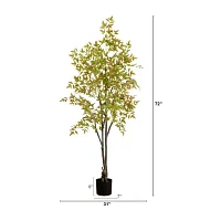 Nearly Natural 6' Green Nandina Indoor Artificial Tree