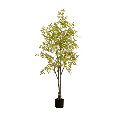 Nearly Natural 6' Green Nandina Indoor Artificial Tree