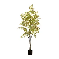 Nearly Natural 6' Green Nandina Indoor Artificial Tree