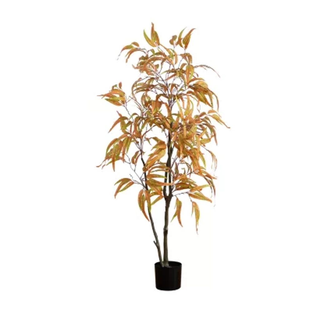 Nearly Natural 5' Orange Eucalyptus Indoor Artificial Tree