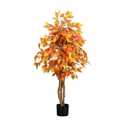 Nearly Natural 3' Orange Ficus Artificial Tree