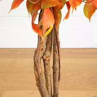 Nearly Natural 3' Orange Ficus Indoor Artificial Tree