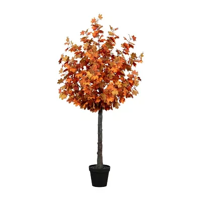 Nearly Natural 6' Orange Maple Artificial Tree