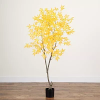 Nearly Natural 5' Yellow Maple Indoor Artificial Tree