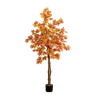 Nearly Natural 5'  Autumn Deluxe Maple Artificial Tree