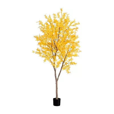 Nearly Natural 8' Yellow Autumn Maple Artificial Tree