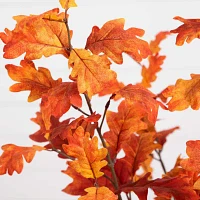 Nearly Natural 4' Orange Autumn Oak Artificial Tree
