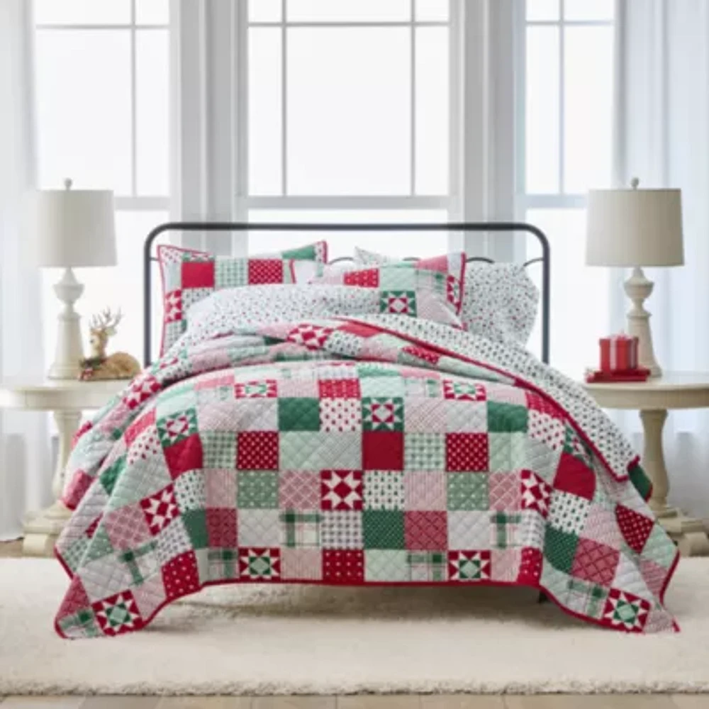 Martha Stewart Patchwork 3-pc. Reversible Quilt Set