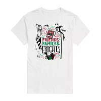 Juniors Tim Burton'S Nightmare Before Christmas Friends Family & Frights Tee Womens Crew Neck Short Sleeve Graphic T-Shirt