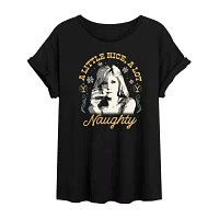 Juniors Yellowstone Beth Dutton Nice And Naughty Tee Womens Crew Neck Short Sleeve Graphic T-Shirt