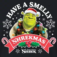 Juniors Shrek Have A Smelly Shrekmas Cropped Tee Womens Crew Neck Short Sleeve Graphic T-Shirt