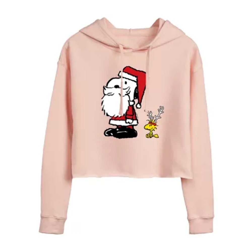 Juniors Womens Long Sleeve Peanuts Hoodie