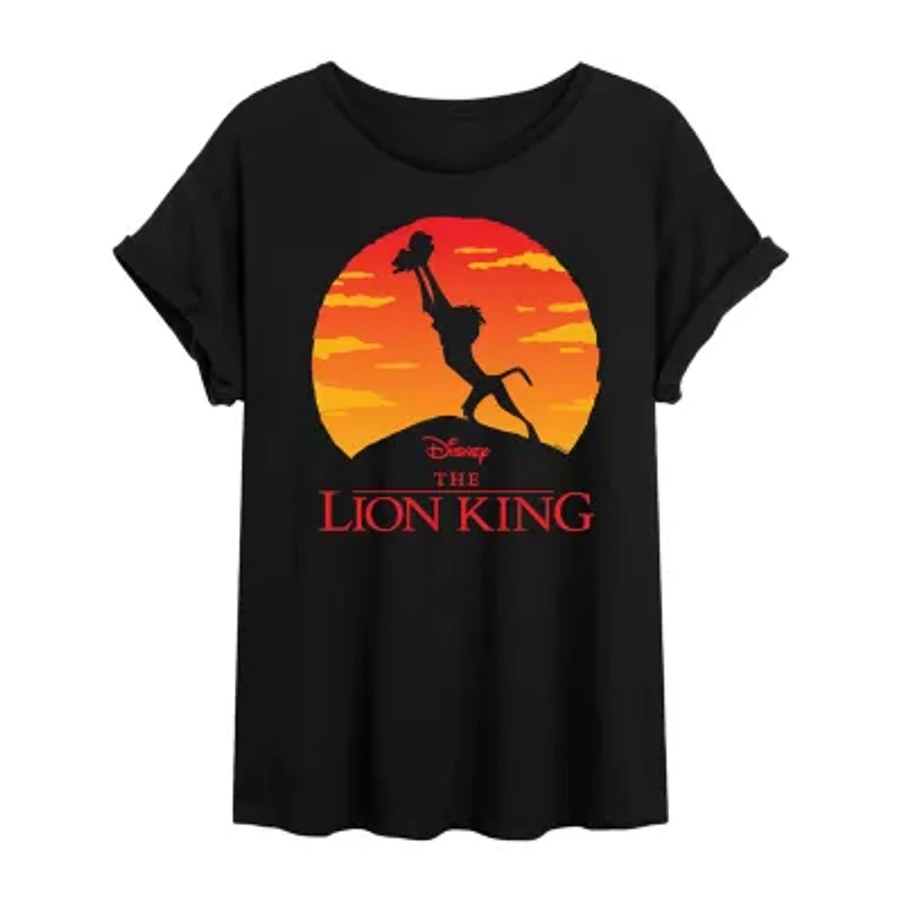 Juniors Lion King Circle Of Life Tee Womens Crew Neck Short Sleeve The Graphic T-Shirt