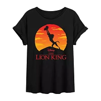 Juniors Lion King Circle Of Life Tee Womens Crew Neck Short Sleeve The Graphic T-Shirt