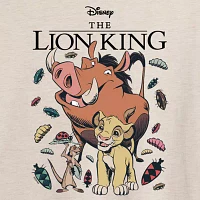 Juniors Lion King Simba Timon And Pumba Tee Womens Crew Neck Short Sleeve The Graphic T-Shirt