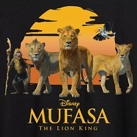 Juniors Mufusa Lions Tee Womens Crew Neck Short Sleeve The Lion King Graphic T-Shirt