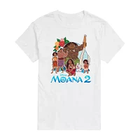 Juniors Womens Crew Neck Short Sleeve Moana Graphic T-Shirt