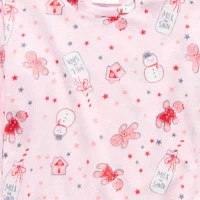 Girls Fleece Round Neck Long Sleeve 3-pc. Pajama Sets