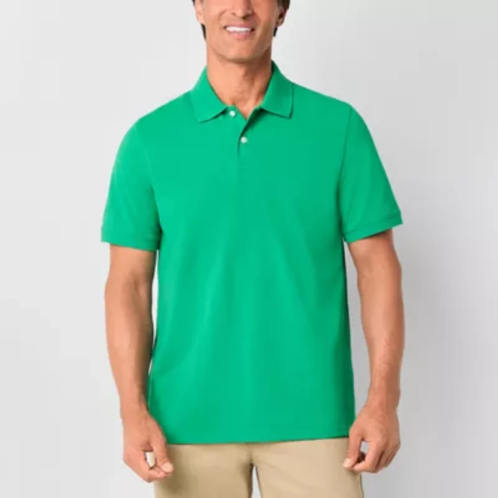 St. John's Bay Premium Stretch Mens Slim Fit Short Sleeve Polo Shirt