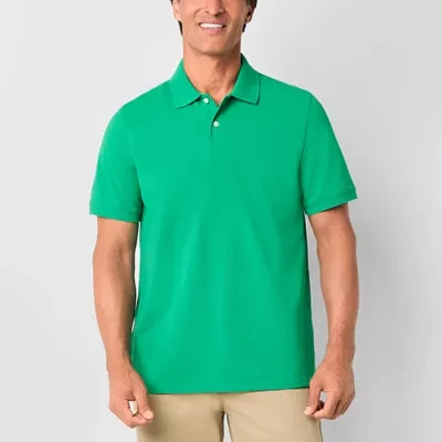 St. John's Bay Premium Stretch Mens Slim Fit Short Sleeve Polo Shirt