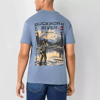 Buckhorn River Mens Crew Neck Short Sleeve Graphic T-Shirt