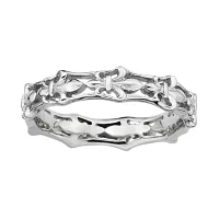 Personally Stackable Sterling Silver Fleur-De-Lis Ring