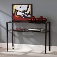 Metal and Glass Console Table