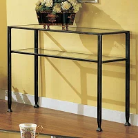 Metal and Glass Console Table