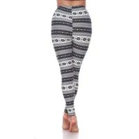 White Mark Women's One Fits Most Printed Leggings