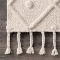 nuLoom Jinny Trellis Tassel Loomed Rug