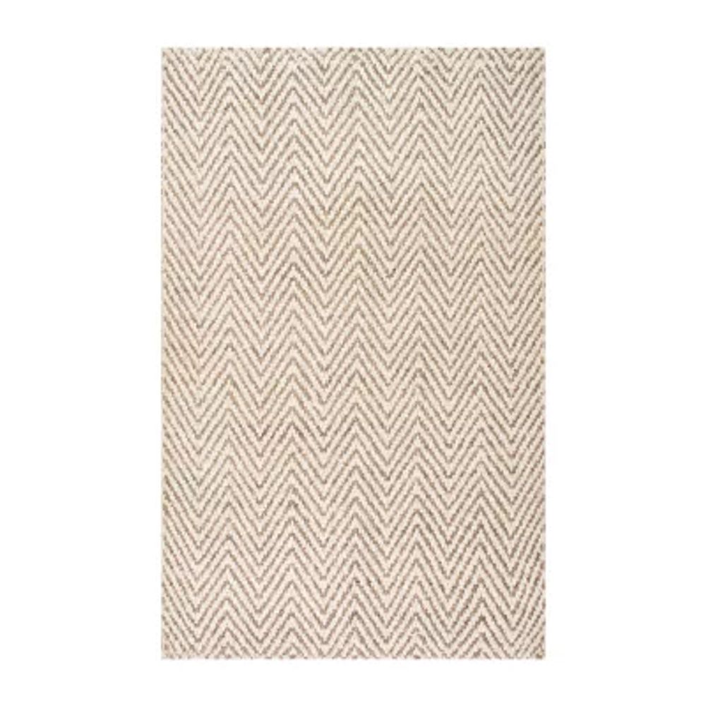 nuLoom Hand Woven Vania Chevron Jute Rug