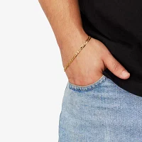 14K Gold 8 1/2 Inch Solid Figaro Chain Bracelet