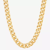 14K Gold 22 Inch Semisolid Curb Chain Necklace