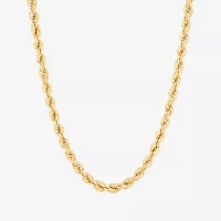 14K Gold Inch Semisolid Rope Chain Necklace