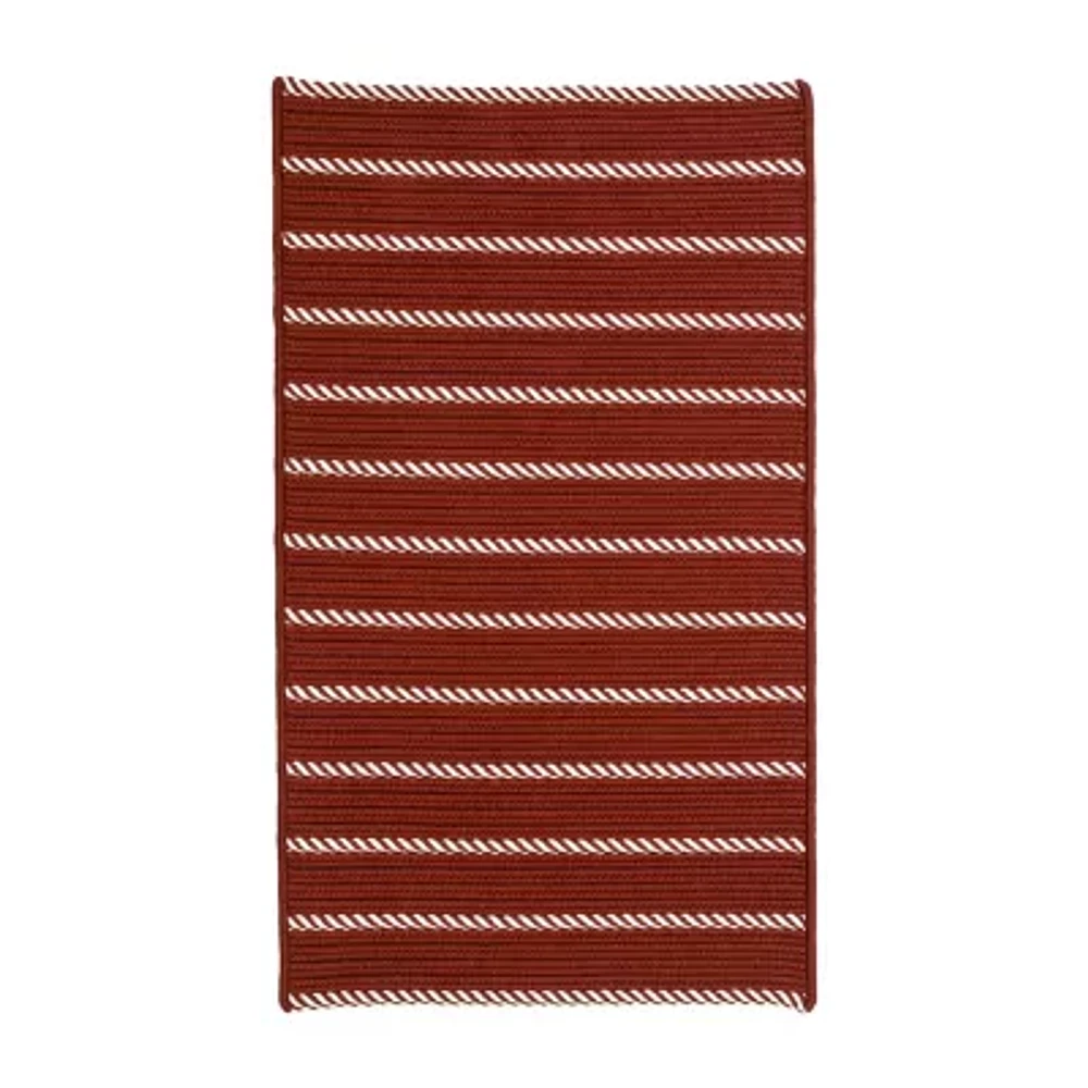 Colonial Mills Naughty Elf Christmas Stripe Braided Reversible Indoor Outdoor Accent Rug