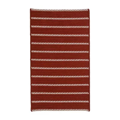 Colonial Mills Naughty Elf Christmas Stripe Braided Reversible Indoor Outdoor Accent Rug